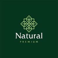 ornamental green mandala or flower swirl leaf logo icon vector design. Elegant premium ornament vector logotype symbol.