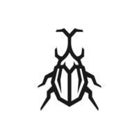 beetle logo Vector icon design, Illustration of Japanese male stag beetle insect with horn
