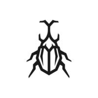 beetle logo Vector icon design, Illustration of Japanese male stag beetle insect with horn