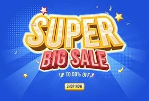 super big sale colorful background template vector