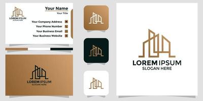 logotipos de diseño de edificios para empresas y agencias vector