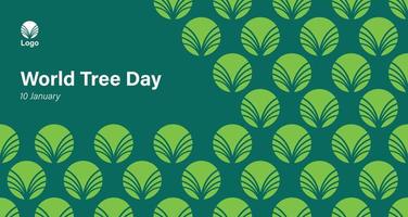 World Tree Day or World Environment Day or World Earth Day Presentation Template with logo, pattern vector