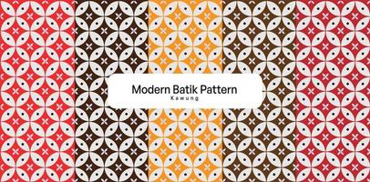 Modern Batik Pattern Called Kawung From Indonesia Country Vector