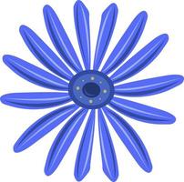 Blue aster flower vector illustration for graphic design and decorative element