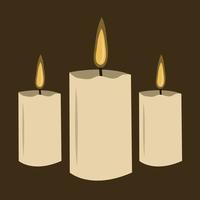 Candles vector illustration for graphic design and decorative element