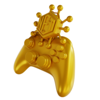 3d illustrazioni d'oro nft Giochi png