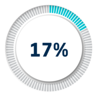 Set of circle percentage diagrams for infographics, 3D design png