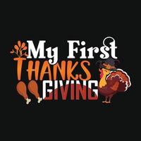 Happy Thanksgiving Day . Can be used for t-shirt prints, autumn quotes, t-shirt vectors, gift shirt designs, fashion print designs, greeting cards, invitations, messages, mugs, and baby showers. vector