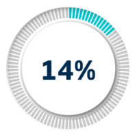 conjunto de diagramas de porcentagem de círculo para infográficos, design 3d png