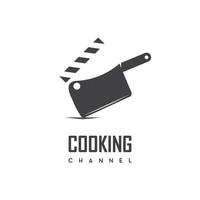 plantilla de logotipo de canal de cocina vector