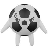 3d isolierte ball-cartoon-figur png