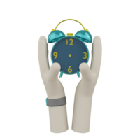 3D Hand With Clock png