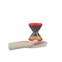 3D Hand With Clock png
