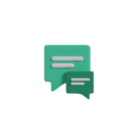 icono de mensaje aislado 3d png