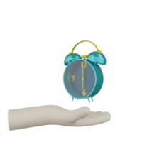 3D Hand With Clock png