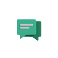 ícone de mensagem 3D isolado png