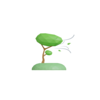 árbol verde aislado 3d png