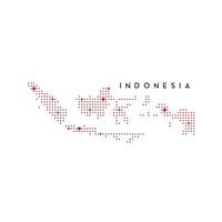 plantilla de diseño de logotipo de mapa de indonesia usando concepto punteado vector