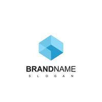 Cube Logo Design Template Suitable For Server And Logistic Company Logo vector