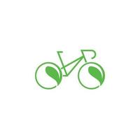 plantilla de diseño de logotipo de bicicleta ecológica concepto de bicicleta verde vector