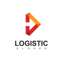 plantilla de diseño de logotipo de logística expresa vector