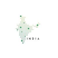 plantilla de diseño de logotipo de mapa de india usando concepto punteado vector