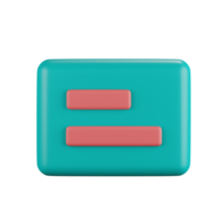 Cheque icon 3d png