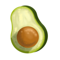 dessin animé de fruits d'avocat png