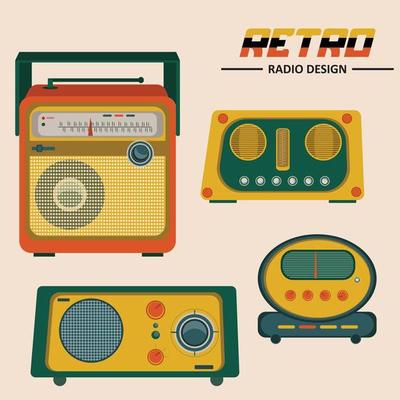 Retro radio design vector illustration