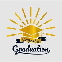 HAPPY GRADUATION BANNER AND POSTER TEMPLATE vector