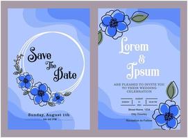 plantilla de invitación de boda para imprimir vector