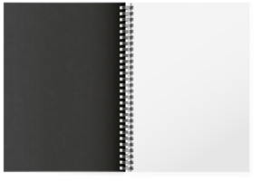 vertical open  spiral notepad png