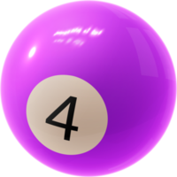 purple billiard ball number four png