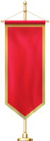 banner de maqueta de bandera de banderín rojo png