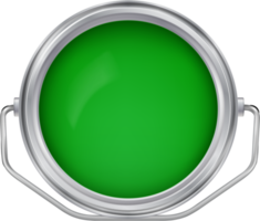 Open  can with  green  paint png