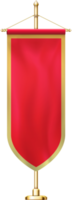 banner de maqueta de bandera de banderín rojo png