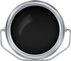 Open  can with   black paint png