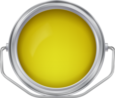 Open  can with  yellow paint png