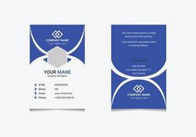 Unique and modern official id card template vector
