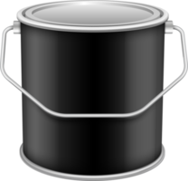 closed black can with wall paint png