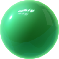 Green glossy ball png