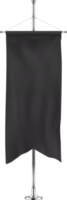 bannière noire suspendue verticalement png