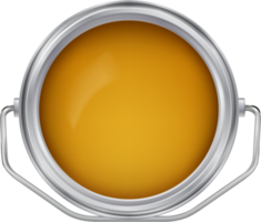 Open  can with orange paint png