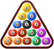 supports de boules de billard triangulaires. png