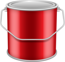 lata vermelha fechada com tinta de parede png