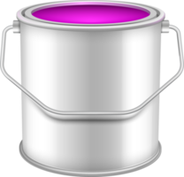 Opened  can with pink  wall paint png