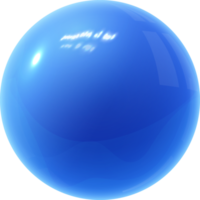 bola azul brilhante png