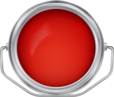 Open  can with red paint png