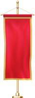 banner de maqueta de bandera de banderín rojo png