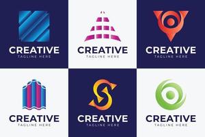 Modern logo design collection for branding and corporate identity vector